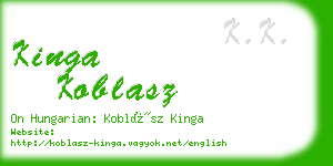 kinga koblasz business card